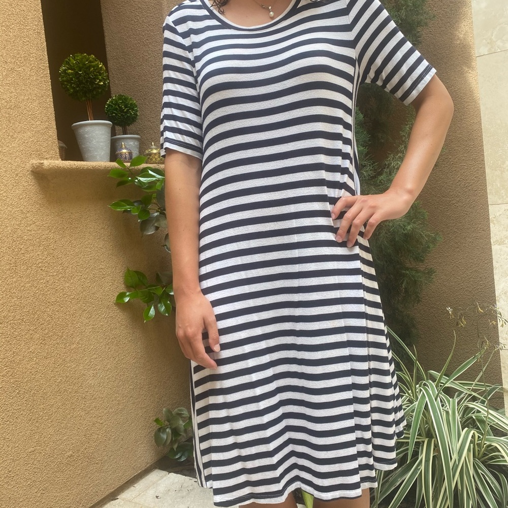 LOFT striped tshirt dress